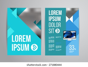 Vector design brochure template with statistic and infographic for business flyer or presentation. Trend design.