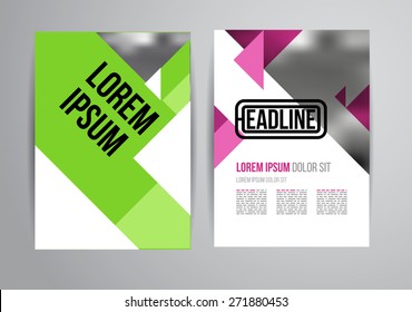 Vector design brochure template with statistic and infographic for business flyer or presentation. Trend design.