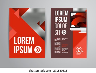 Vector design brochure template with statistic and infographic for business flyer or presentation. Trend design.