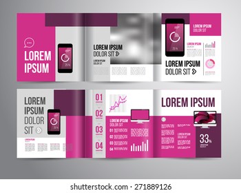 Vector design brochure template with statistic and infographic for business flyer or presentation. Trend design.