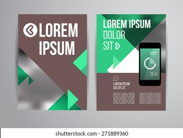 Vector design brochure template with statistic and infographic for business flyer or presentation. Trend design.