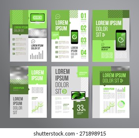 Vector design brochure template with statistic and infographic for business flyer or presentation. Trend design.