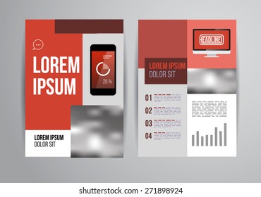 Vector design brochure template with statistic and infographic for business flyer or presentation. Trend design.