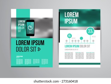 Vector design brochure template with statistic and infographic for business flyer or presentation. Trend design.