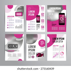 Vector design brochure template with statistic and infographic for business flyer or presentation. Trend design.
