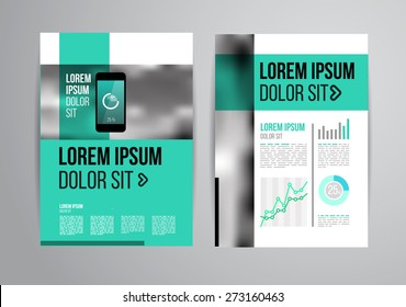 Vector design brochure template with statistic and infographic for business flyer or presentation. Trend design.