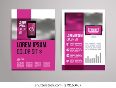 Vector design brochure template with statistic and infographic for business flyer or presentation. Trend design.