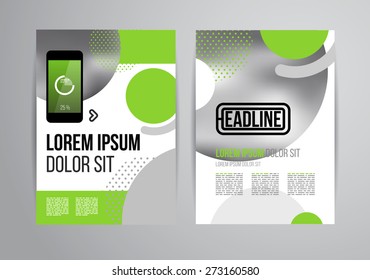 Vector design brochure template with statistic and infographic for business flyer or presentation. Trend design.