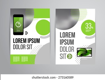 Vector design brochure template with statistic and infographic for business flyer or presentation. Trend design.