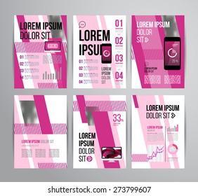 Vector design brochure template with statistic and infographic for business flyer or presentation. Trend design. 