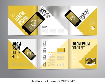Vector design brochure template with statistic and infographic for business flyer or presentation. Trend design.