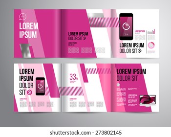 Vector design brochure template with statistic and infographic for business flyer or presentation. Trend design.