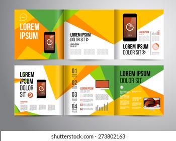 Vector design brochure template with statistic and infographic for business flyer or presentation. Trend design.