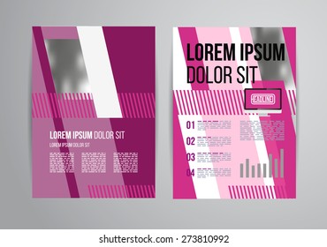 Vector design brochure template with statistic and info graphic for business flyer or presentation. Trend design.