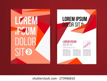 Vector design brochure template with statistic and info graphic for business flyer or presentation. Trend design.
