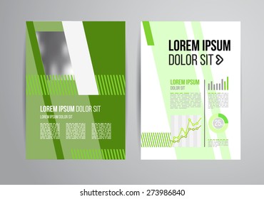 Vector design brochure template with statistic and info graphic for business flyer or presentation. Trend design.
