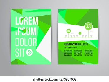 Vector design brochure template with statistic and info graphic for business flyer or presentation. Trend design.