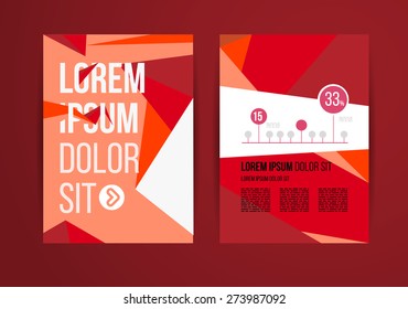 Vector design brochure template with statistic and info graphic for business flyer or presentation. Trend design.