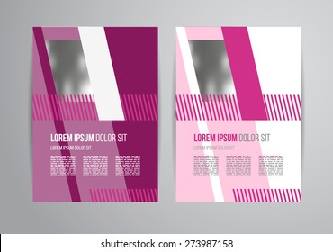 Vector design brochure template with statistic and info graphic for business flyer or presentation. Trend design.