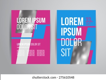 Vector design brochure template with statistic and infographic for business flyer or presentation. Trend design.