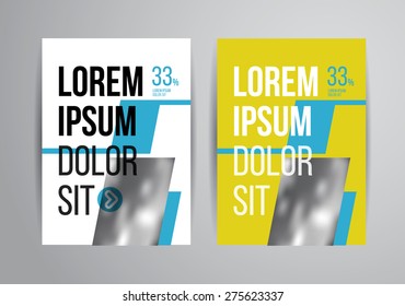 Vector design brochure template with statistic and info graphic for business flyer or presentation. Trend design.