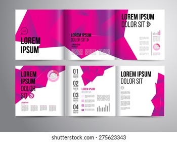 Vector design brochure template with statistic and info graphic for business flyer or presentation. Trend design.