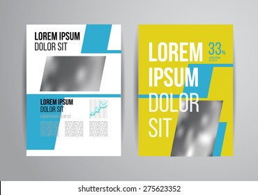 Vector design brochure template with statistic and info graphic for business flyer or presentation. Trend design.