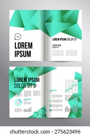Vector design brochure template with statistic and info graphic for business flyer or presentation. Trend design.