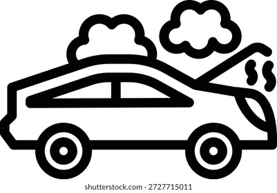 Vectordesign gebrochen Auto Symbol-Stil