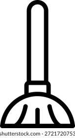 Vektordesign Besen Symbol Stil