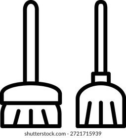 Vektordesign-Broomstick-Symbolstil