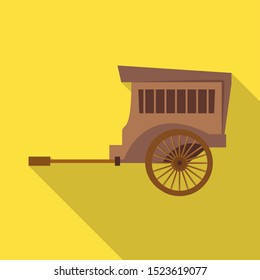 Vector design of brougham and old symbol. Graphic of brougham and wagon vector icon for stock.