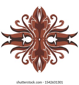 Vector Design of Brown Leaf Ornaments