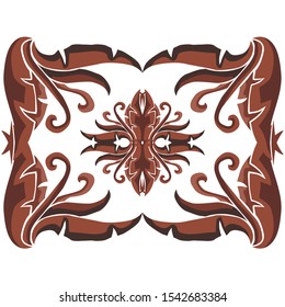 Vector Design of Brown Leaf Ornaments