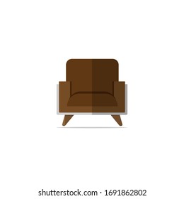 Vector design, Brown sofa chair for use decorative interior.
