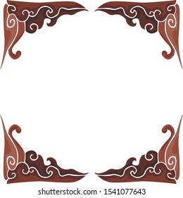 Vector Design of a Brown Wood Box Frame with a Natural Theme