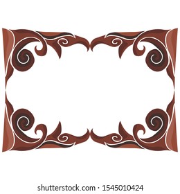 Vector Design of a Brown Wood Box Frame with a Natural Theme