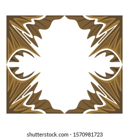 Vector Design of a Brown Wood Box Frame with a Natural Theme