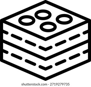 Vektordesign Brownie-Symbolstil