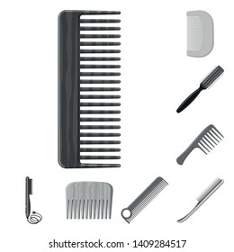 Vector design of brush and hair icon. Collection of brush and hairbrush stock vector illustration.