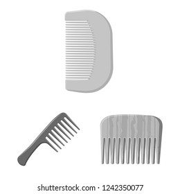 Vector design of brush and hair logo. Collection of brush and hairbrush vector icon for stock.