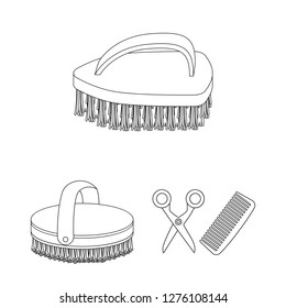 Vector design of brush  and hygiene  icon. Set of brush  and shower stock vector illustration.