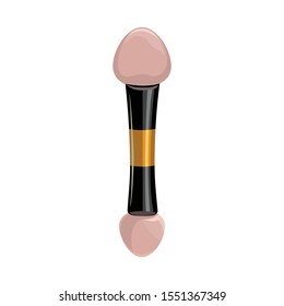 Vector design of brush and paintbrush symbol. Web element of brush and cheek stock vector illustration.
