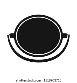 Vector design of bucket and blank sign. Collection of bucket and round vector icon for stock.
