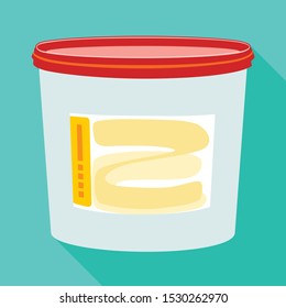 Vector design of bucket and putty sign. Web element of bucket and plastic stock vector illustration.