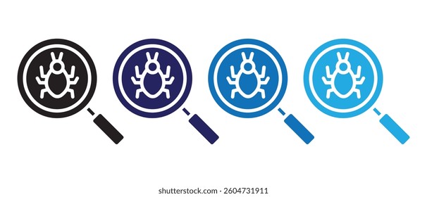 Vector Design Bug Search Icon Style.