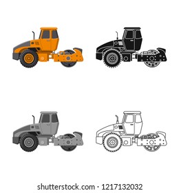 Vector design of build and construction icon. Collection of build and machinery vector icon for stock.