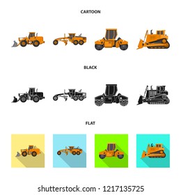 Vector design of build and construction icon. Set of build and machinery vector icon for stock.
