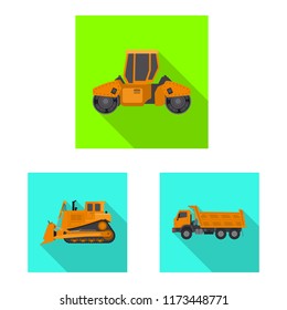 Vector design of build and construction logo. Set of build and machinery stock vector illustration.