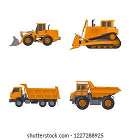 Vector design of build and construction logo. Set of build and machinery stock vector illustration.